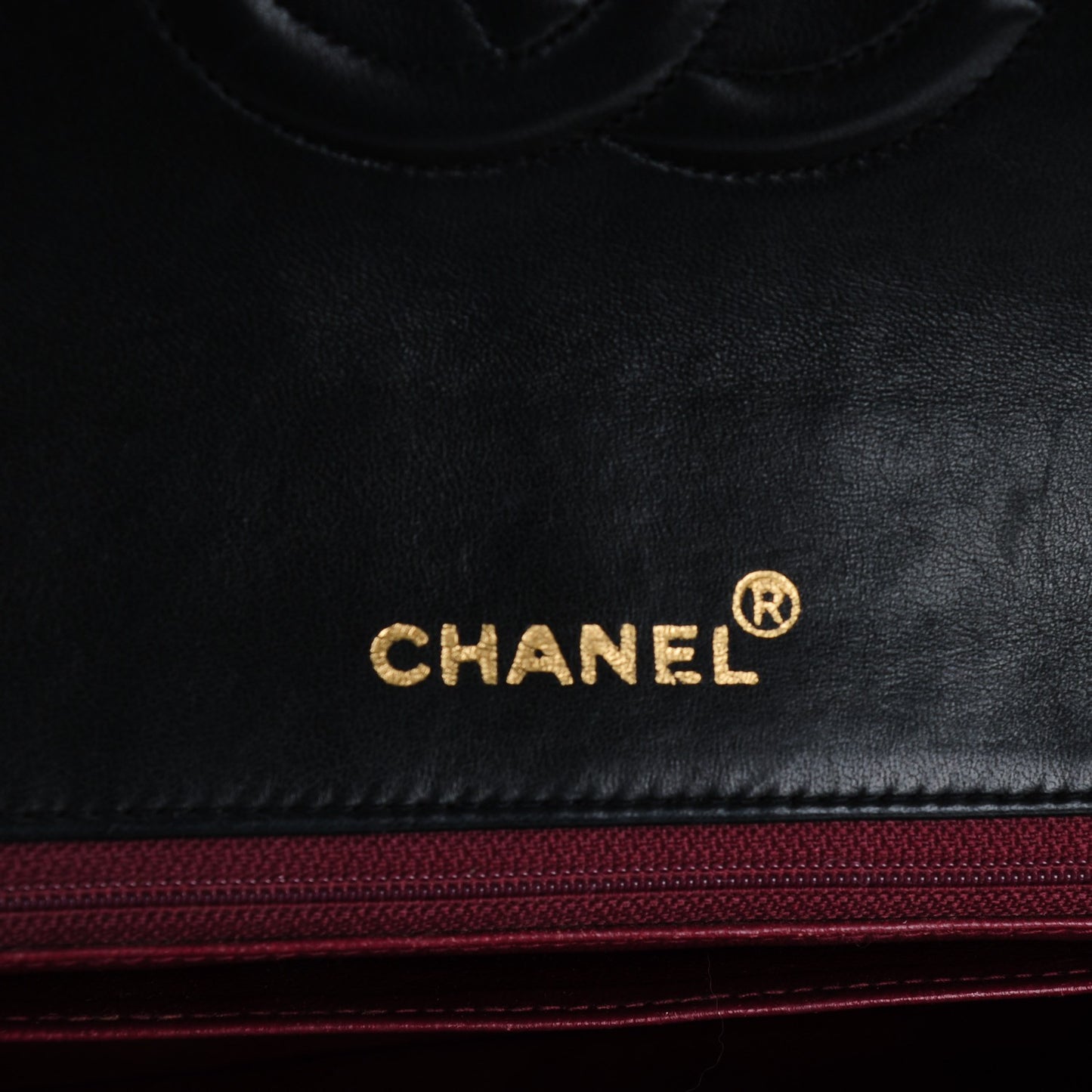 Lambskin Vertical Quilt Small Flap Black