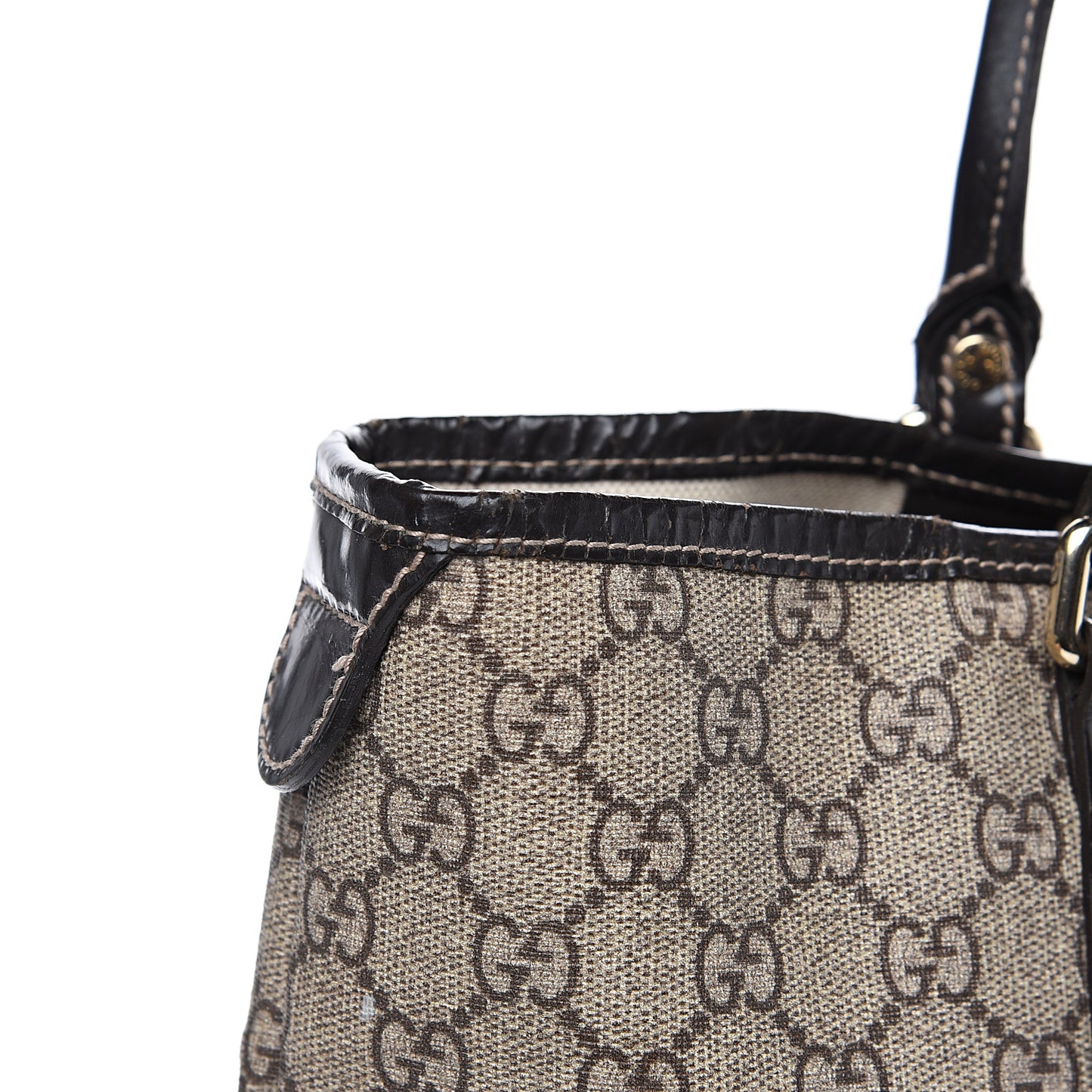 GG Plus Monogram Tattoo Heart Medium Joy Tote Dark Brown