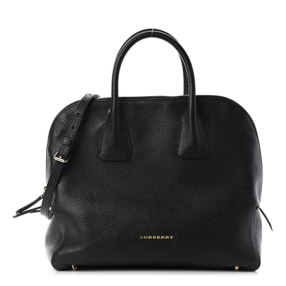 Burberry London Grainy Calfskin Medium Greenwood Bowling Bag Black 1 of 8