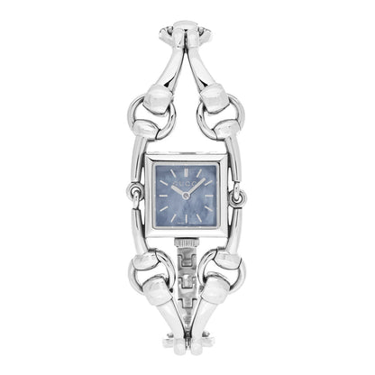 Gucci Stainless Steel Blue Mother of Pearl 20mm Signoria Quartz Watch 1 of 4