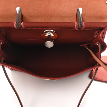 Hermes Military Toile Vache Hunter Herbag Zip PM 31 Rouge H Cuivre 6 of 11