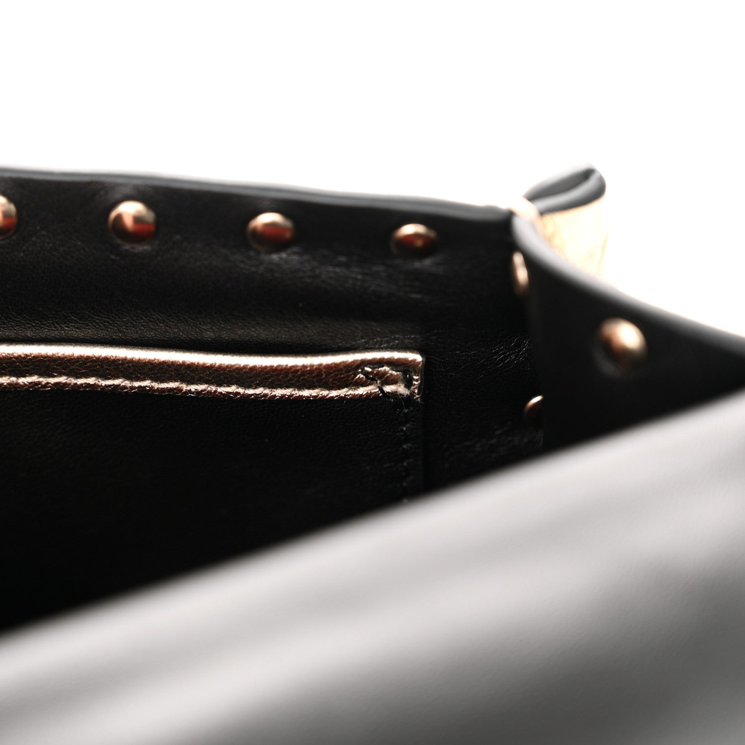 Valentino Garavani Metallic Wrinkled Lambskin Medium Rockstud Spike Shoulder Bag Mekong 11 of 11