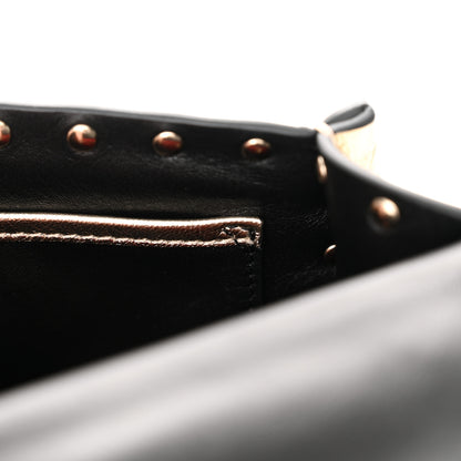 Valentino Garavani Metallic Wrinkled Lambskin Medium Rockstud Spike Shoulder Bag Mekong 11 of 11