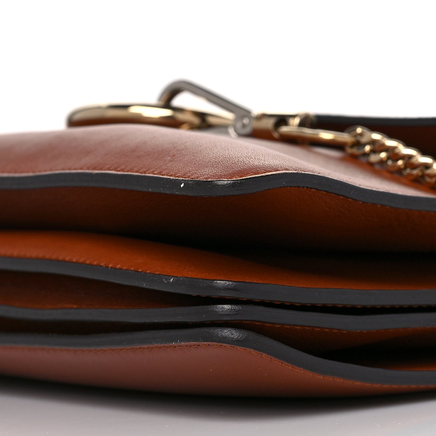 Suede Calfskin Medium Faye Shoulder Bag Tobacco