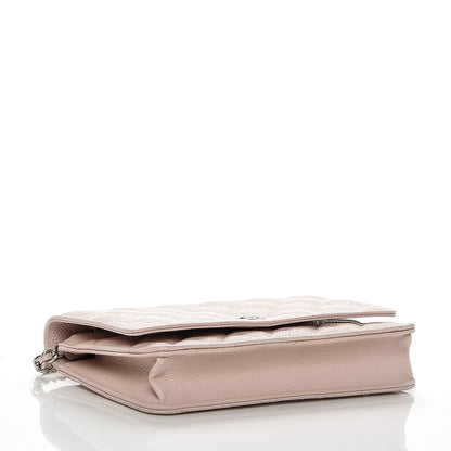 Chanel Pearly Caviar Quilted Wallet On Chain WOC Pink 4 of 8