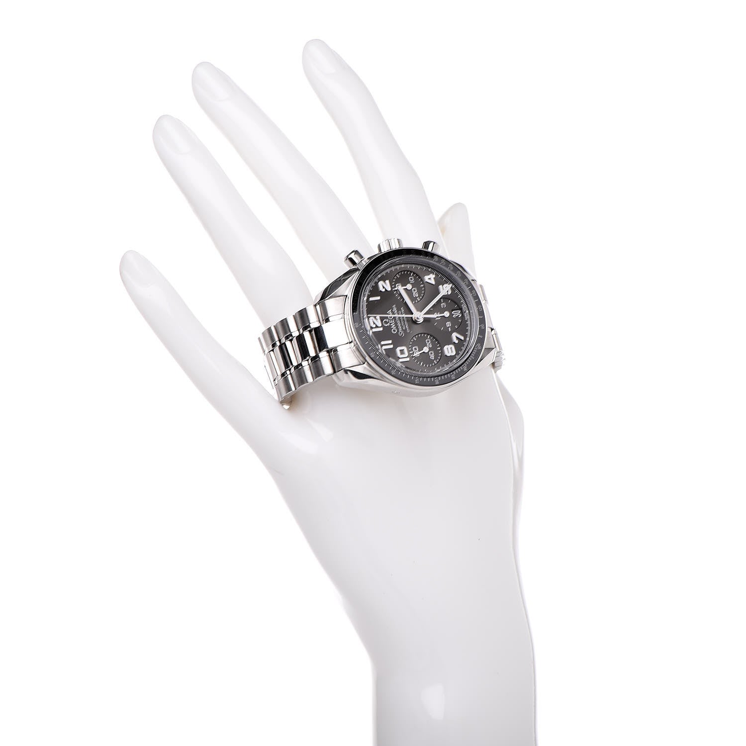 Omega Stainless Steel 38mm Speedmaster Date Chronograph Automatic Watch Grey 324.30.38.40.06.001 2 of 9