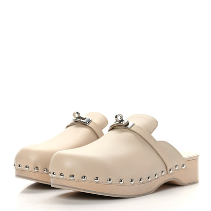 Hermes Calfskin Carlotta Mules 40 Hetre 3 of 7