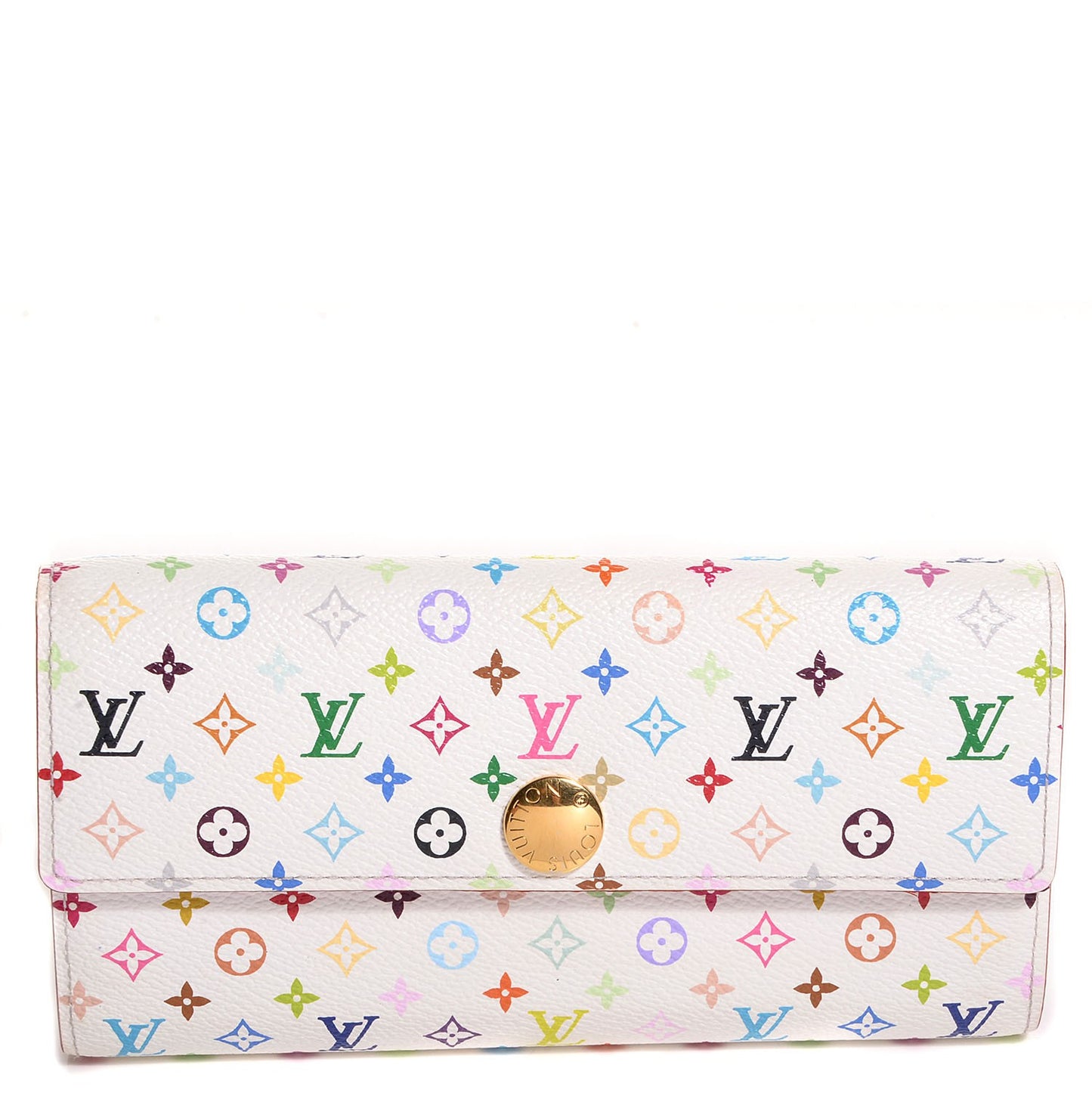 Monogram Multicolor Sarah Wallet White Litchi