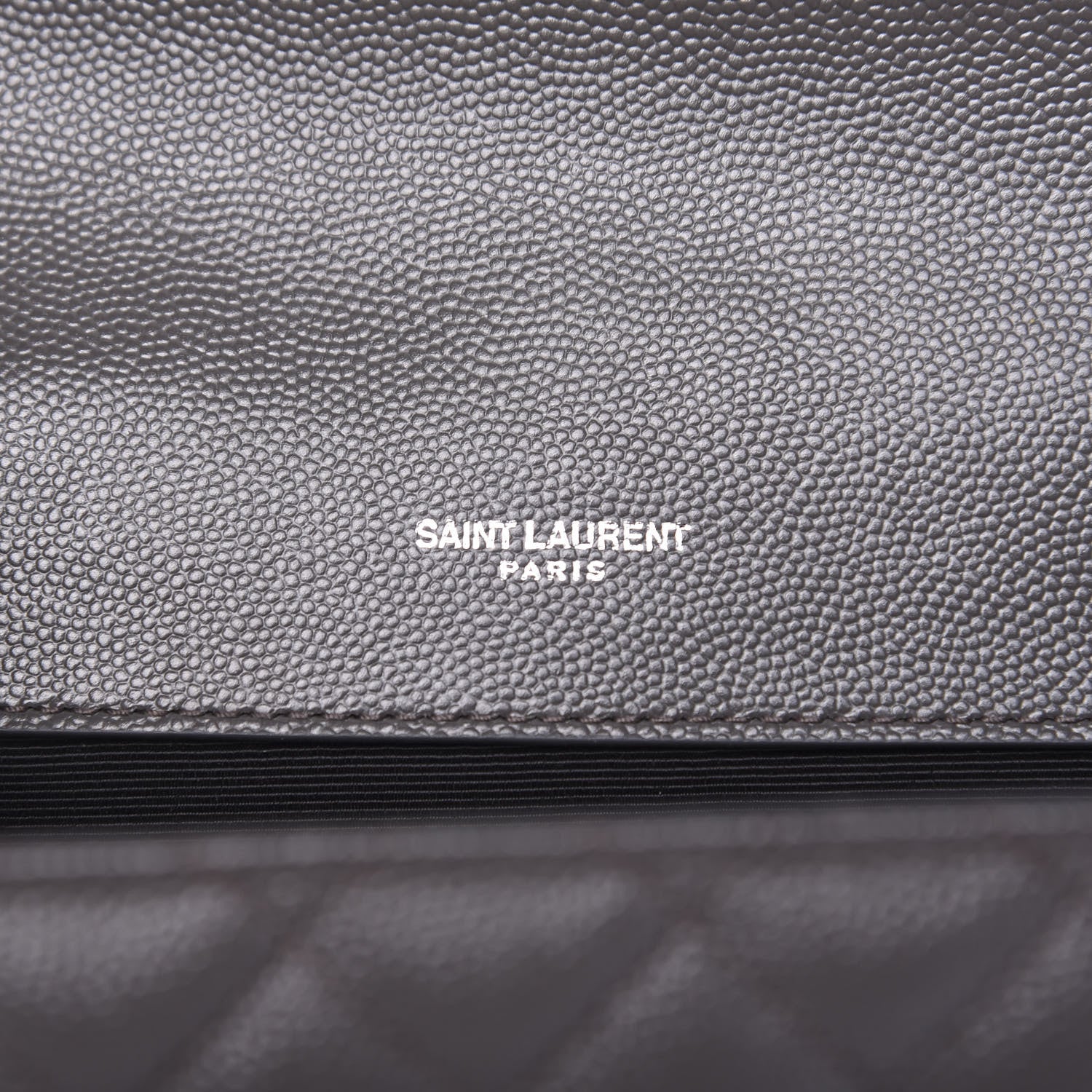 Saint Laurent Grain De Poudre Textured Mixed Matelasse Medium Triquilt Monogram Satchel Earth 7 of 12