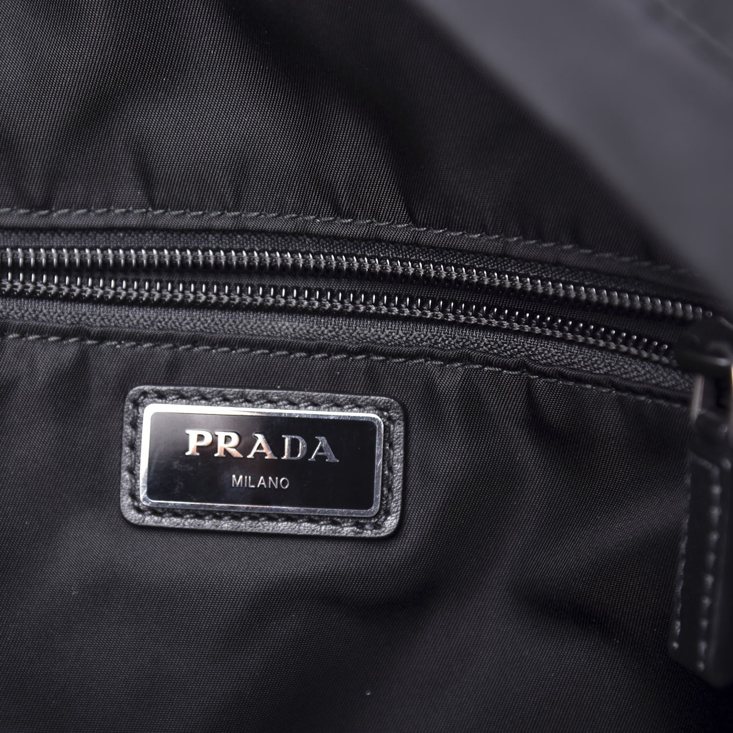 Prada Tessuto Nylon Flat Messenger Bag Black 7 of 9