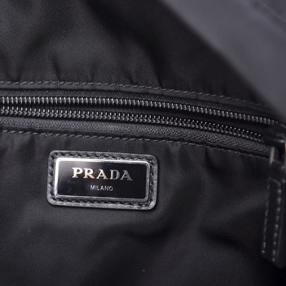 Prada Tessuto Nylon Flat Messenger Bag Black 7 of 9