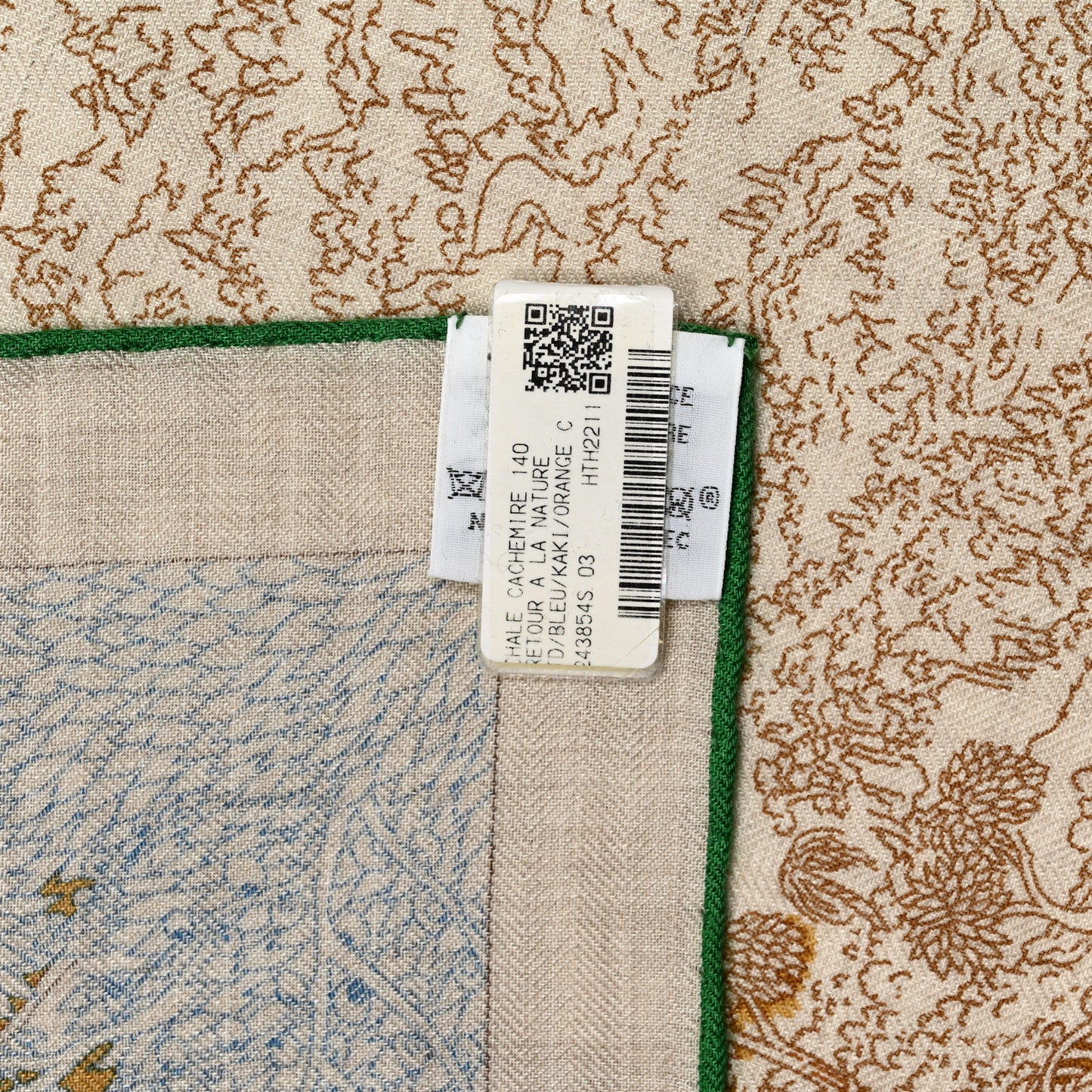 Cashmere Silk Retour a la Nature 140 Bleu Kaki Orange