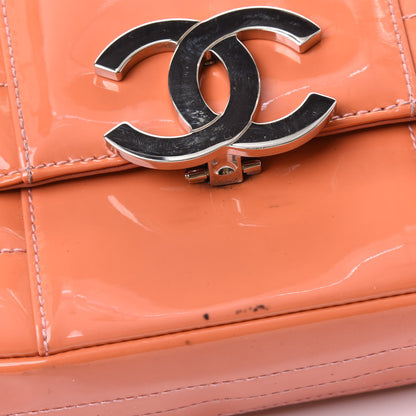 Chanel Patent Horizontal Quilted Medium Single Flap Pink 12 of 13