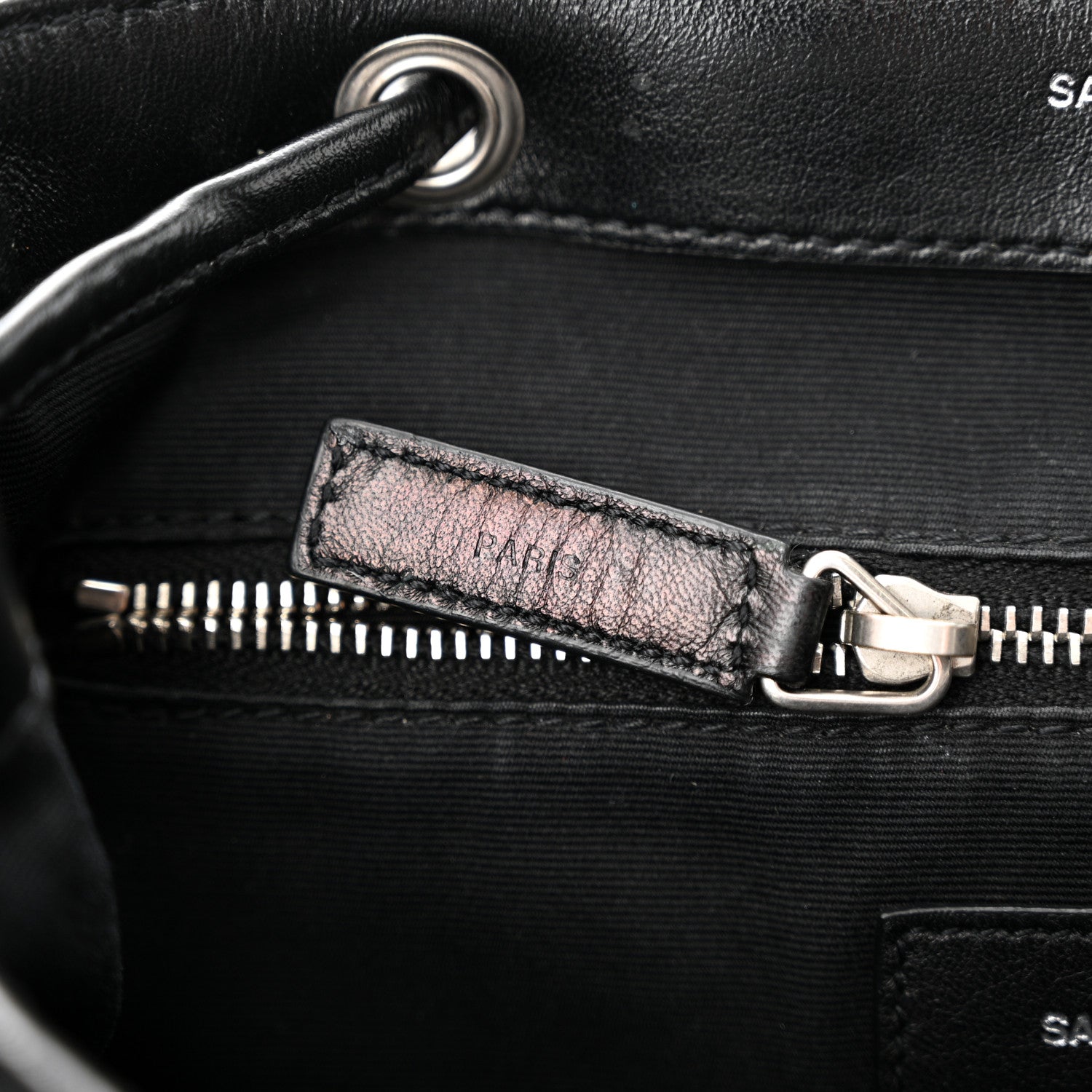Saint Laurent SAINT LAURENT Calfskin Y Quilted Monogram Small Loulou Backpack Black 12 of 13