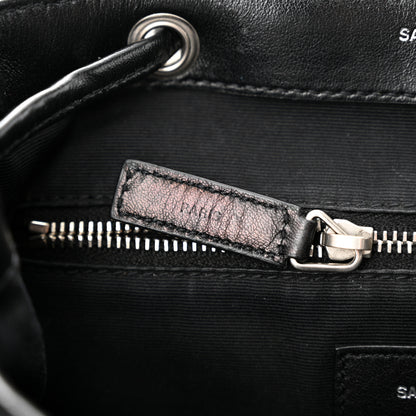 Saint Laurent SAINT LAURENT Calfskin Y Quilted Monogram Small Loulou Backpack Black 12 of 13