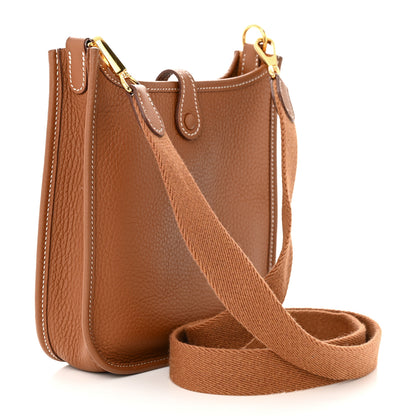 Hermes Taurillon Clemence Evelyne TPM Gold 3 of 11