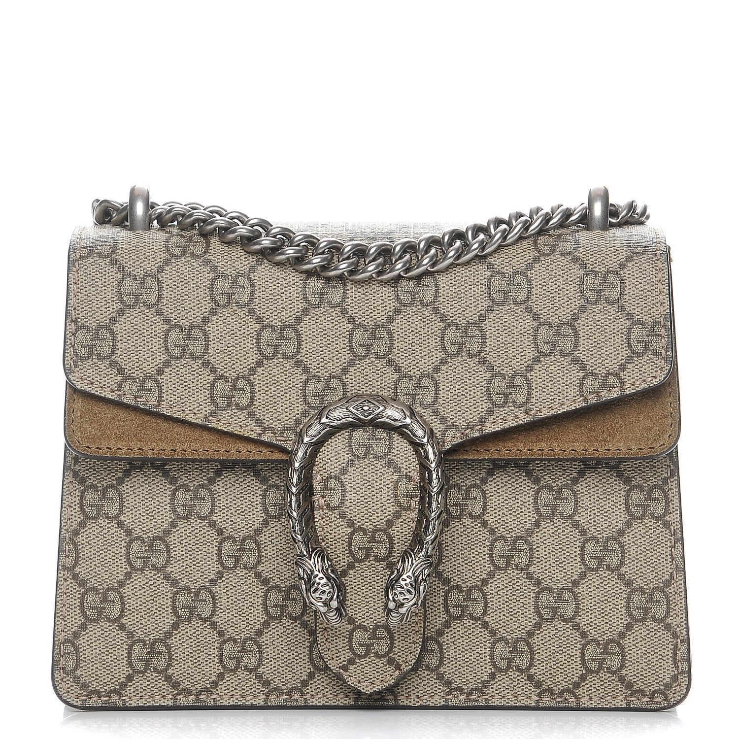 Gucci GG Supreme Monogram Mini Dionysus Shoulder Bag Taupe 1 of 8