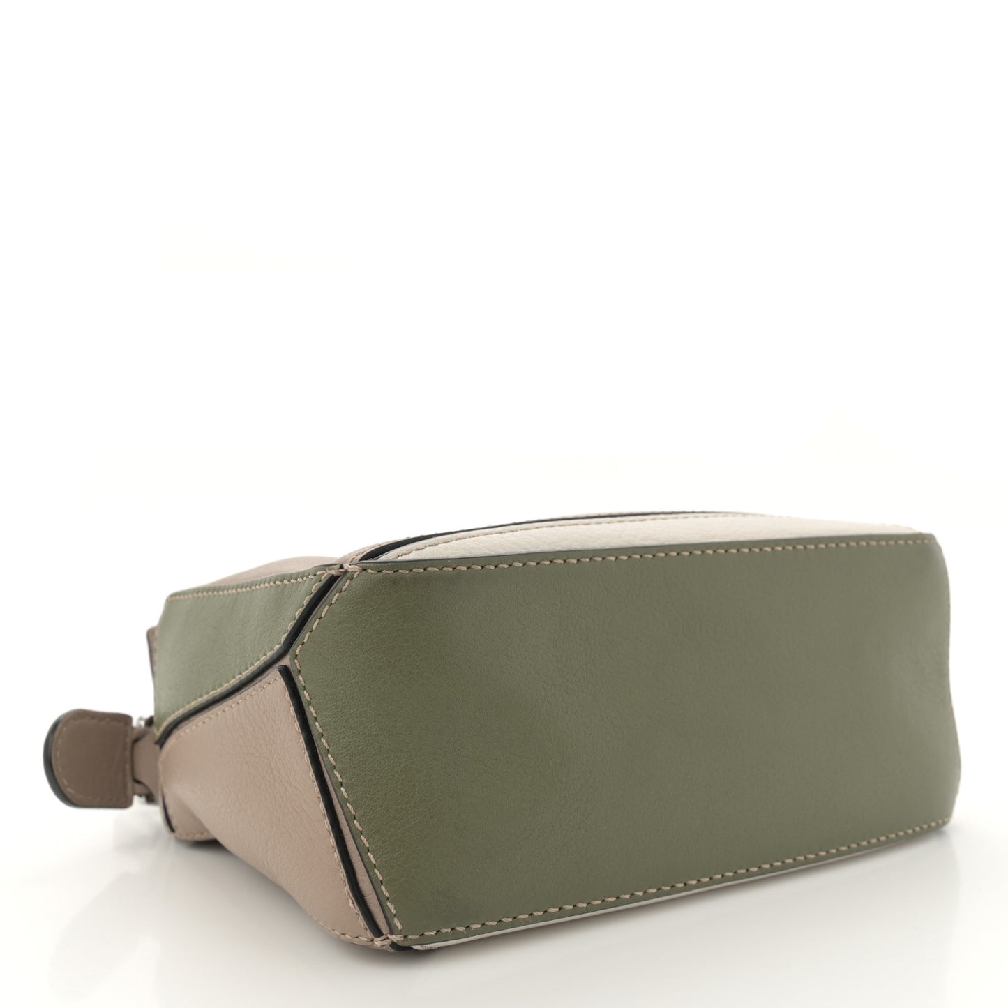 Calfskin Mini Puzzle Bag Sand Avocado Green