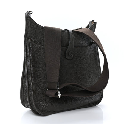 Hermes Taurillon Clemence Evelyne III PM Chocolate 3 of 9