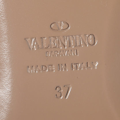 Valentino Garavani Patent Nappa Rockstud Cage Ballerina Flats 37 Mandarin Sorbet Poudre 6 of 9
