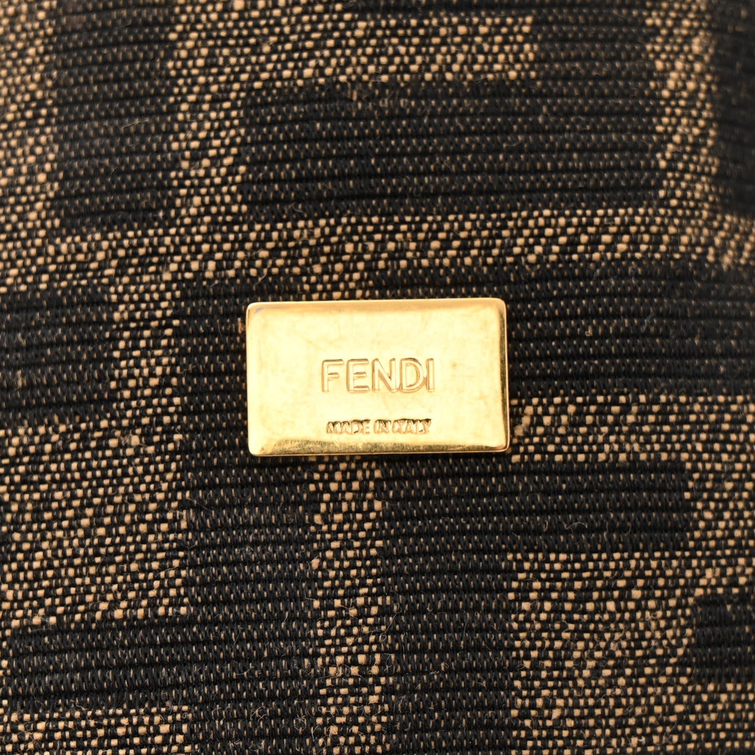 Fendi Fabric Jacquard FF 1974 Mini Baguette Tobacco Moro Black 6 of 12