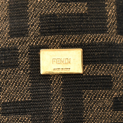 Fendi Fabric Jacquard FF 1974 Mini Baguette Tobacco Moro Black 6 of 12