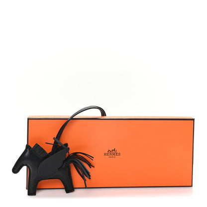 Hermes Milo Lambskin Grigri Rodeo Pegase Horse Bag Charm PM So Black 5 of 5