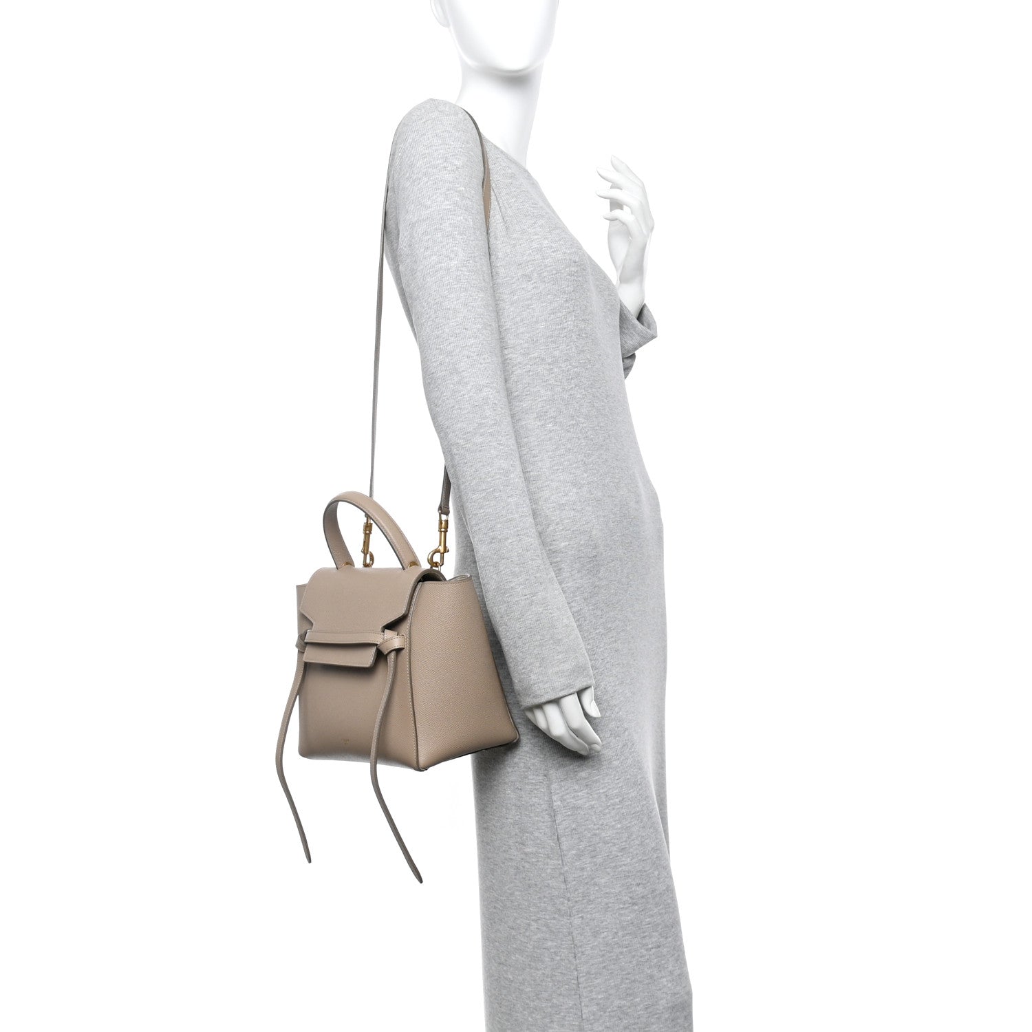 Celine Grained Calfskin Micro Belt Bag Light Taupe 2 of 12