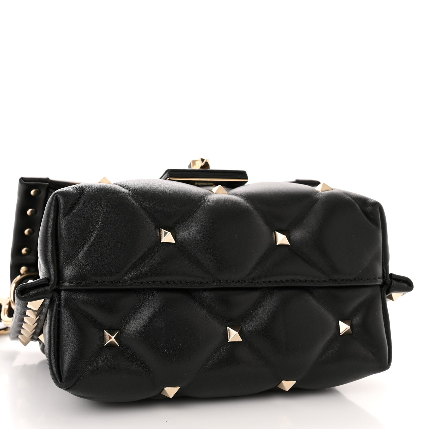 Nappa Mini Candystud Top Handle Bag Black