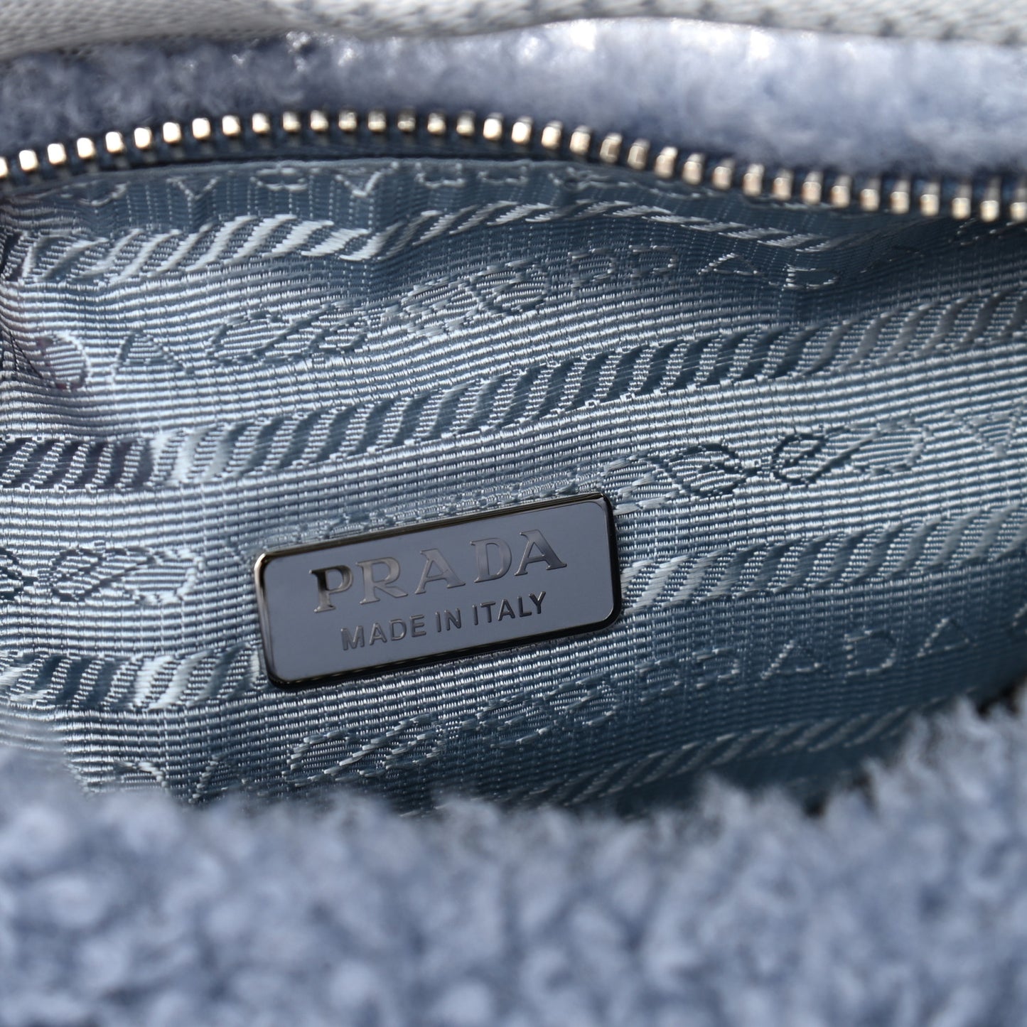 Shearling Mini Re-Edition 2000 Bag Pervinca