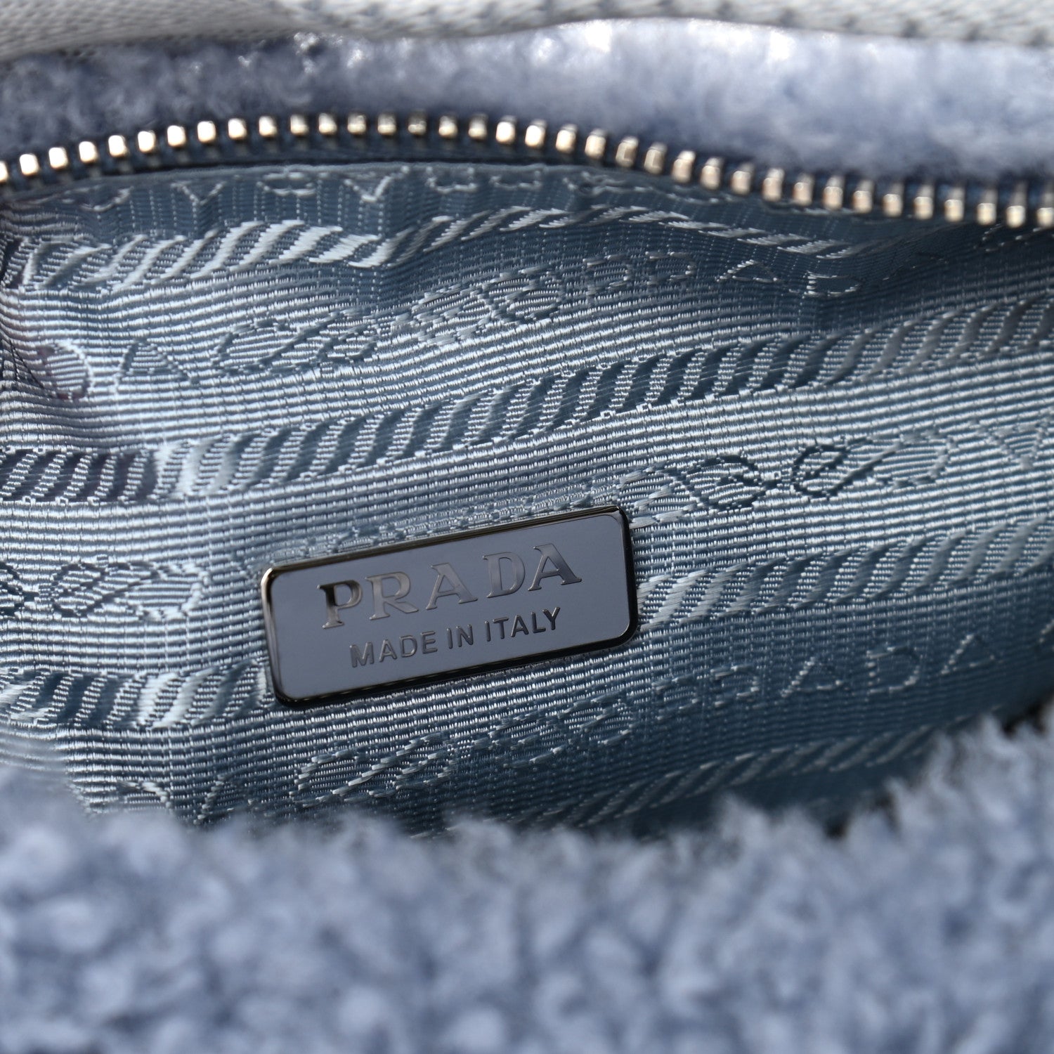 Prada Shearling Mini Re-Edition 2000 Bag Pervinca 6 of 9