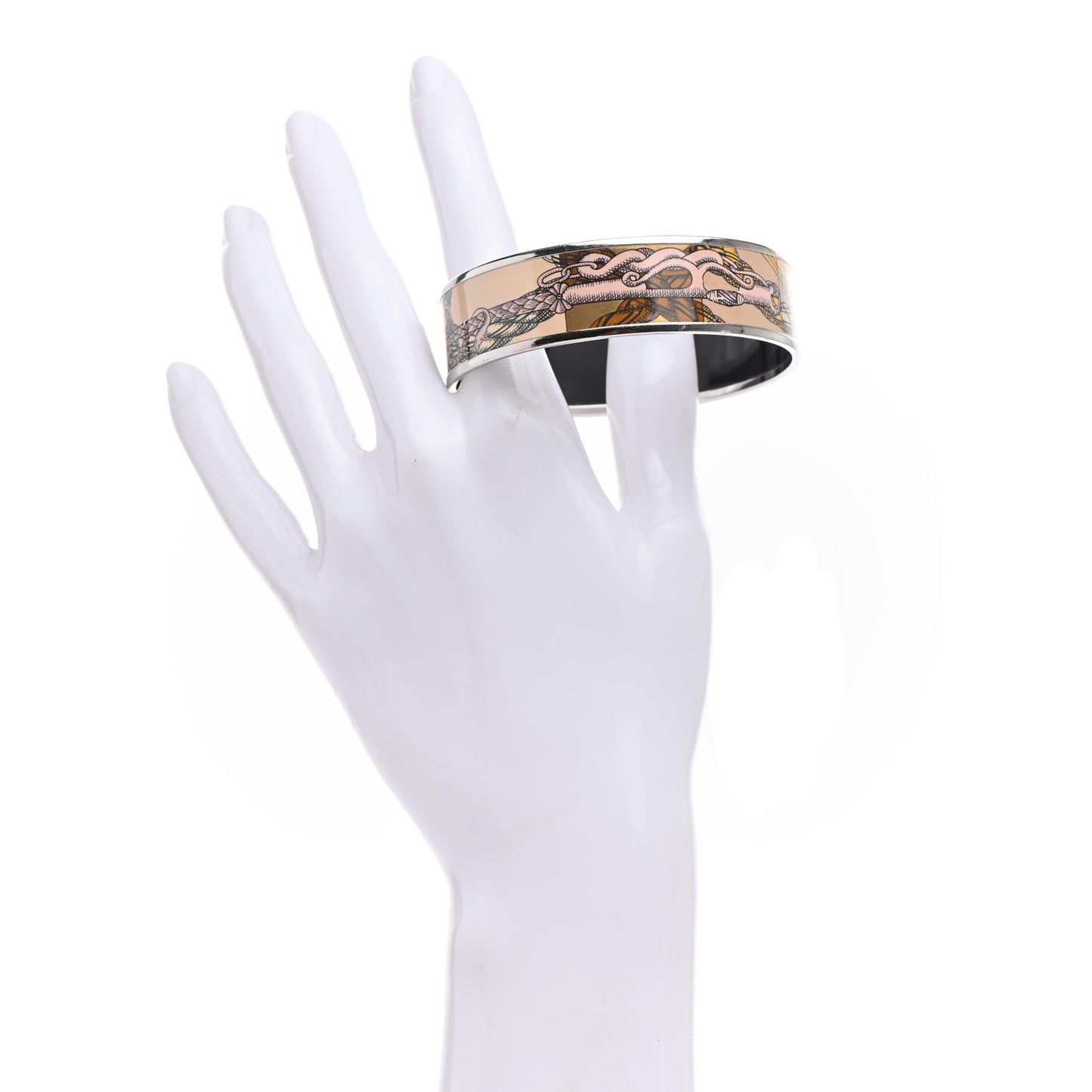 Enamel Printed Della Cavalleria Wide Bracelet 70 Gold