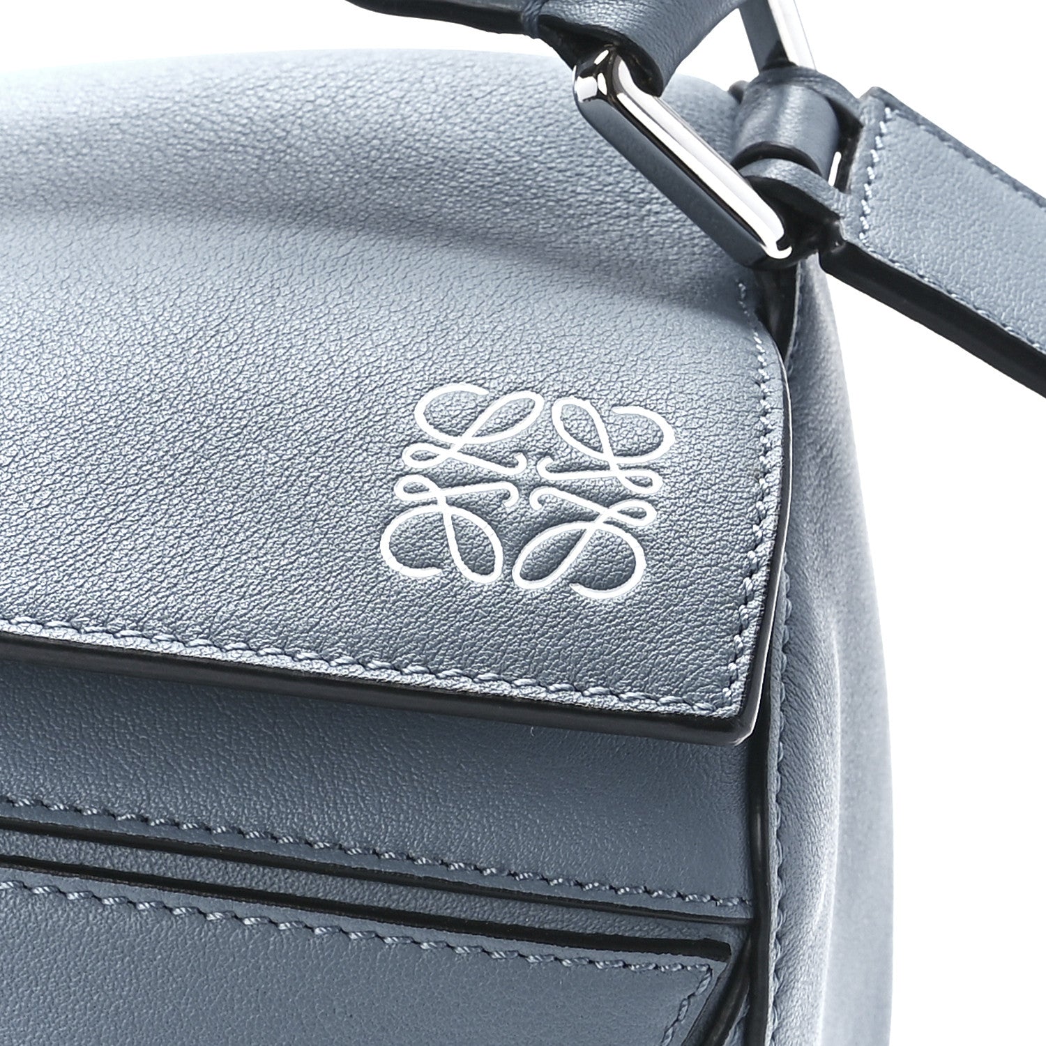 Loewe Calfskin Medium Puzzle Bag Stone Blue 7 of 11