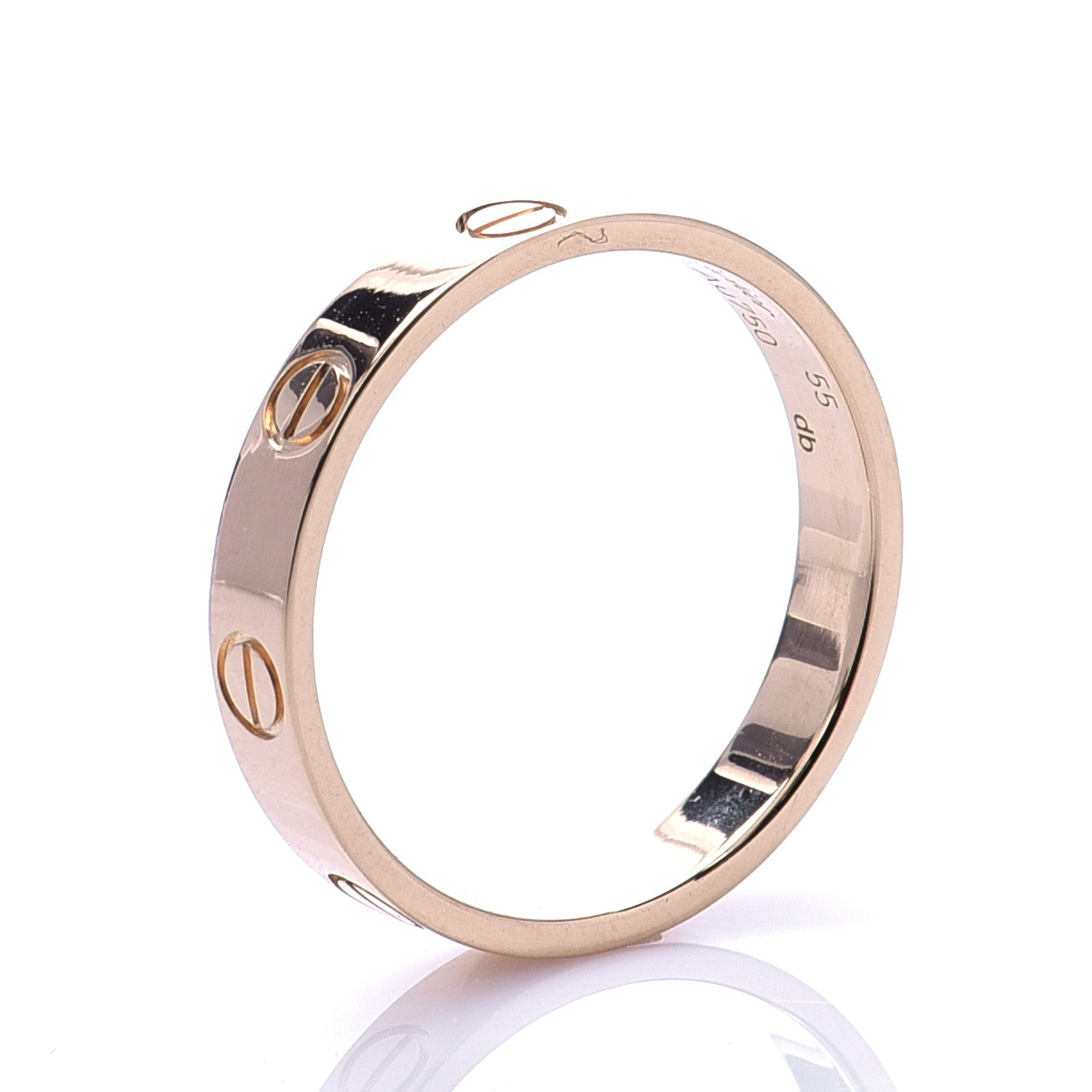 Cartier 18K Yellow Gold 3.5mm LOVE Wedding Band Ring 55 7.25 4 of 6