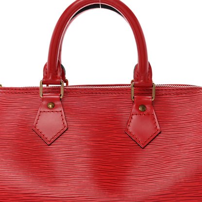 Louis Vuitton Epi Speedy 25 Castillan Red 7 of 15
