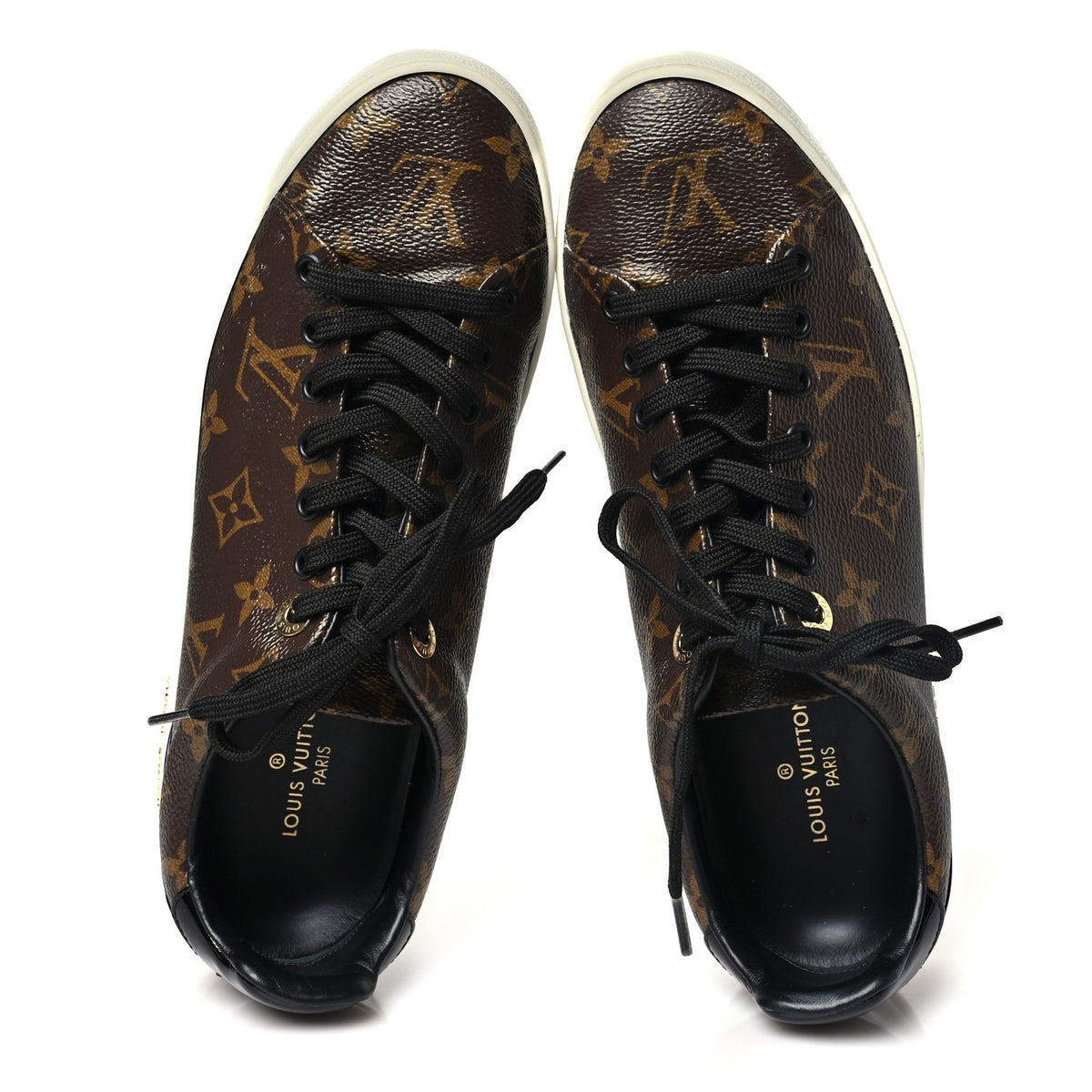 Louis Vuitton Patent Monogram Frontrow Sneakers 39 2 of 10