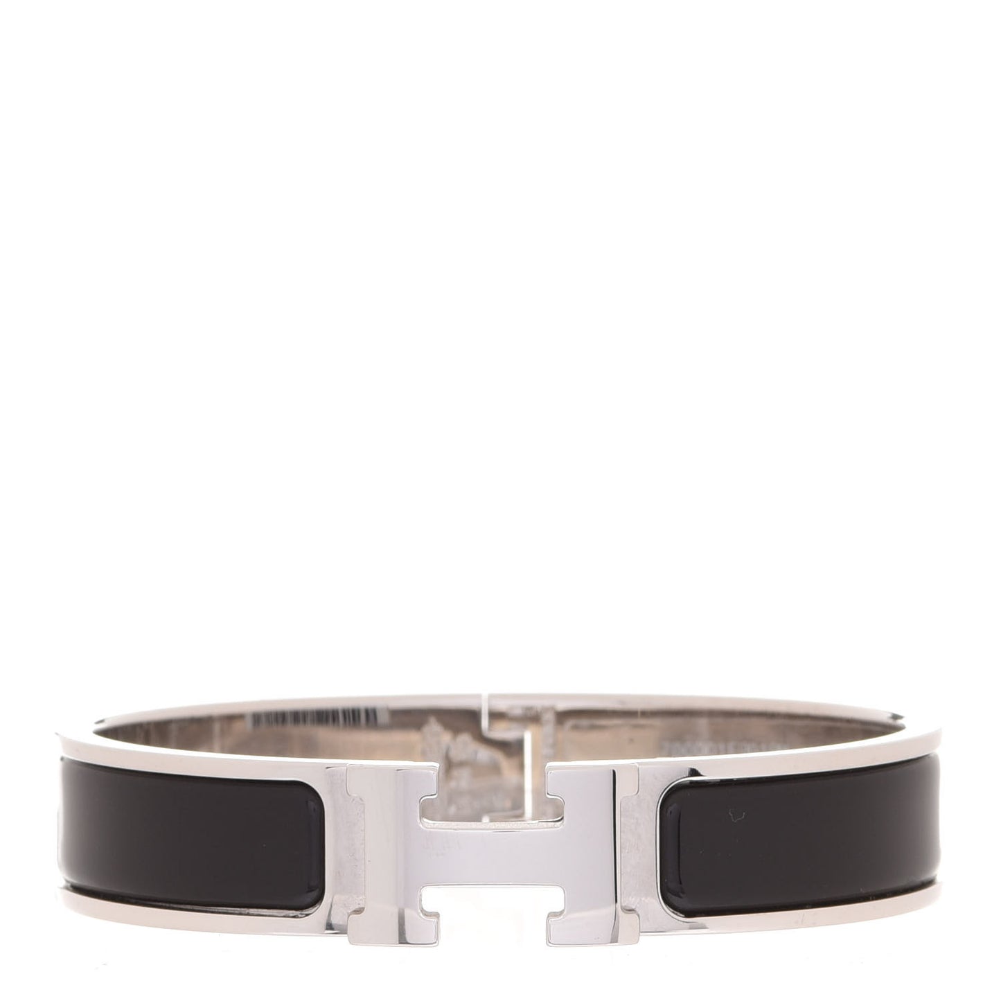 Enamel Narrow Clic Clac H Bracelet PM Black