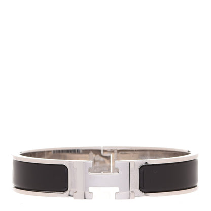 Hermes Enamel Narrow Clic Clac H Bracelet PM Black 1 of 17