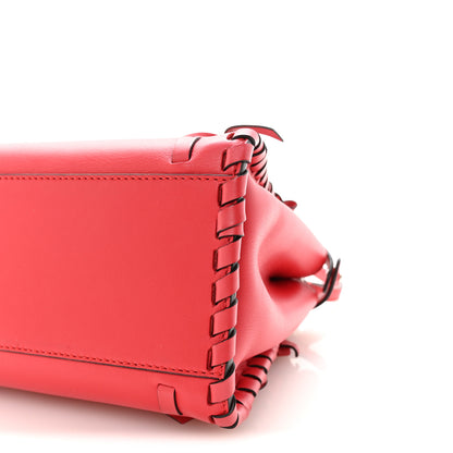 Fendi Vitello Seta Century Nappa Whipstitch Mini Peekaboo Iconic Satchel Fiamma 10 of 10
