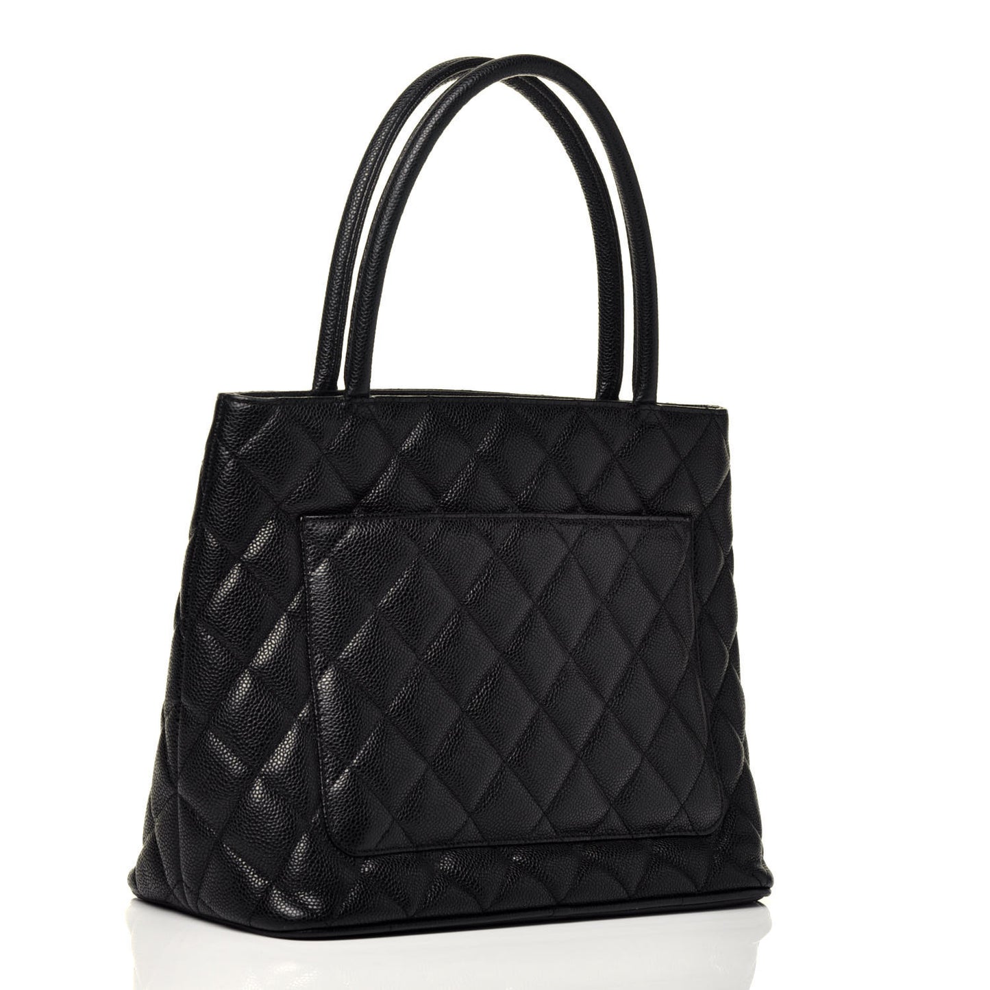 Caviar Quilted Medallion Tote Black
