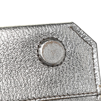 Miu Miu Metallic Goatskin Bandoliera Madras Shoulder Bag Chrome 12 of 19