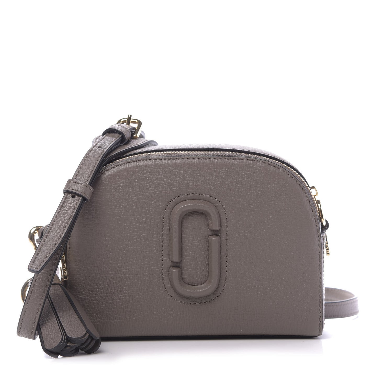 Calfskin Shutter Camera Crossbody Bag Loam Soil