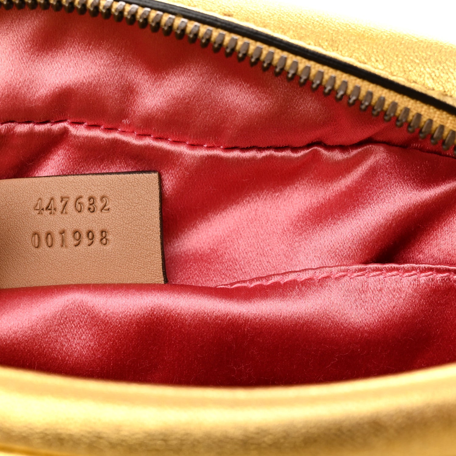 Gucci Metallic Calfskin Matelasse Studded Small Pearly GG Marmont Chain Shoulder Bag Gold 7 of 11