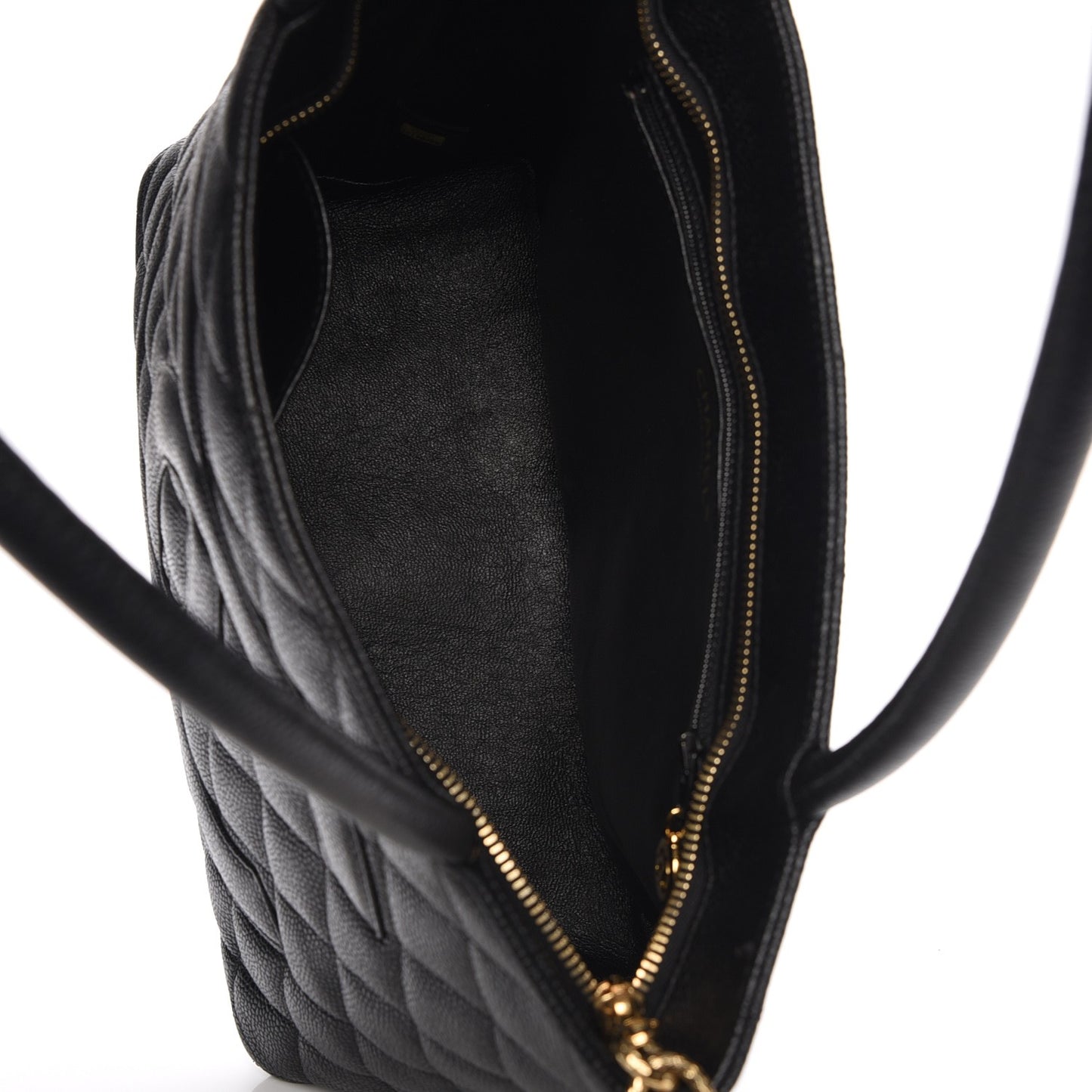 Caviar Quilted Medallion Tote Black