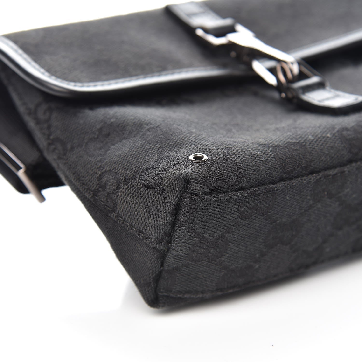 Gucci GG Monogram Web Flight Belt Bag Black 9 of 10