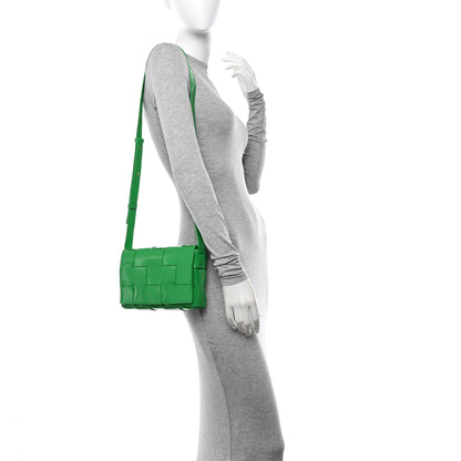 Bottega Veneta Patent Maxi Intrecciato Cassette Crossbody Bag Parakeet 2 of 10