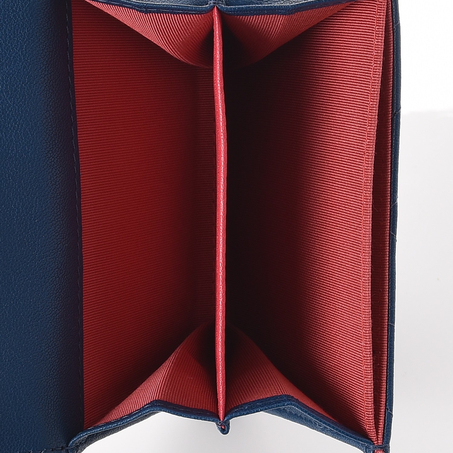 Chanel Sheepskin Chevron Quilted Reissue Card Holder Blue 5 of 8