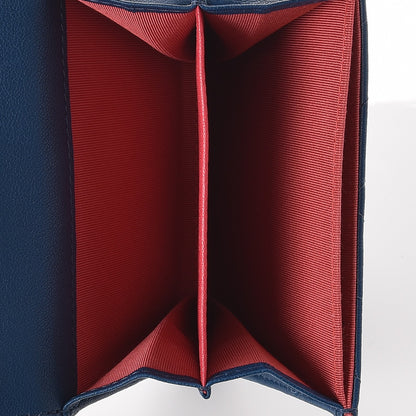 Chanel Sheepskin Chevron Quilted Reissue Card Holder Blue 5 of 8