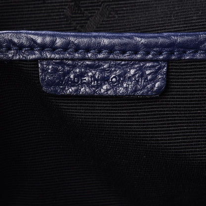 Burberry Heritage Grain Small Orchard Bowling Bag Navy Blue 8 of 9