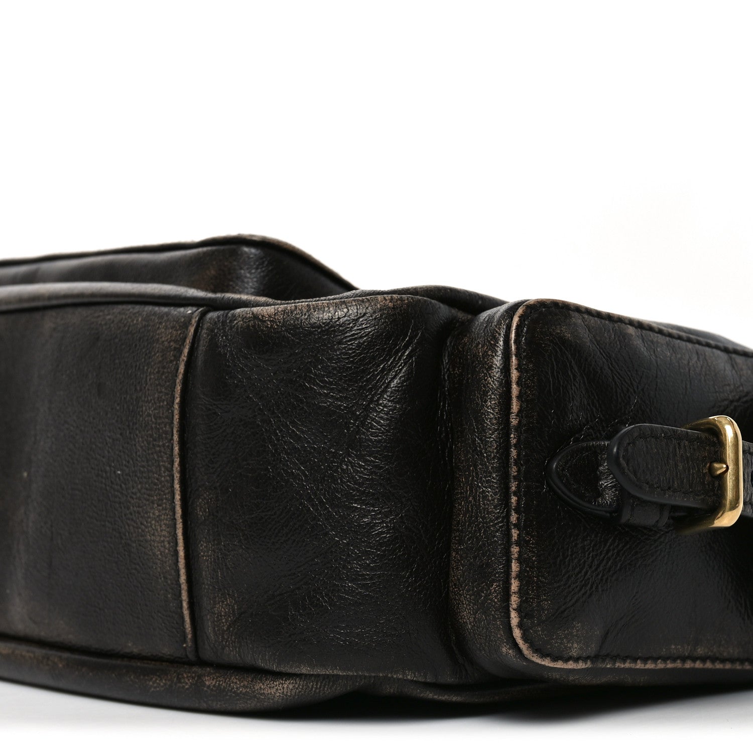 Miu Miu Distressed Nappa Large Multi Pocket Hobo Sand Coffee 9 of 9